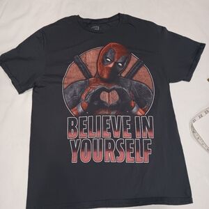Marvel Black and Red Short Sleeve Tee with Bold Graphic
